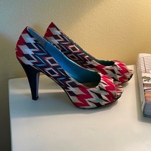 Madden Girl Missoni-like print heels